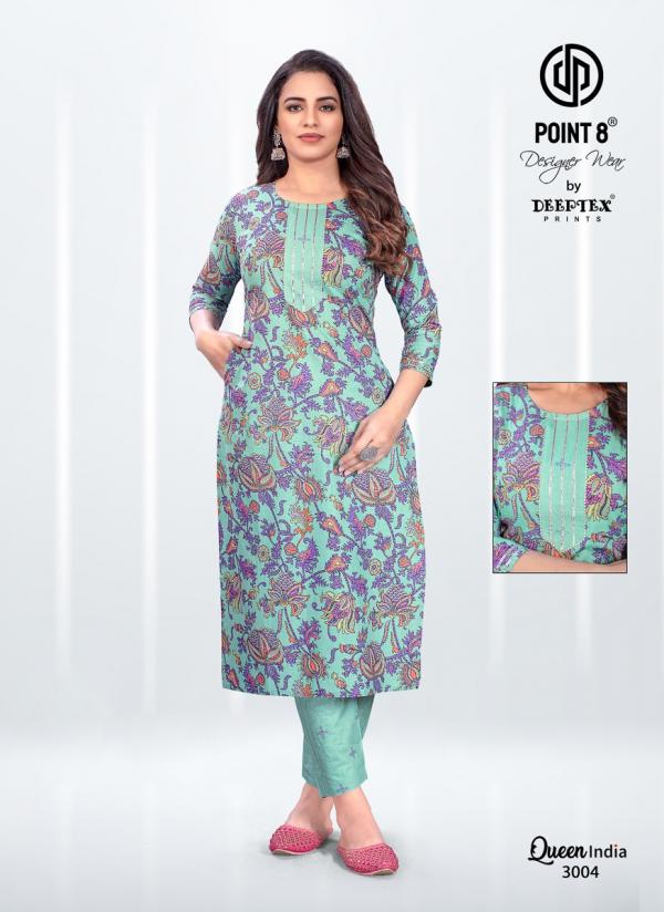 Deeptex Queen India vol 3 cotton designer print Kurti With Pant collection